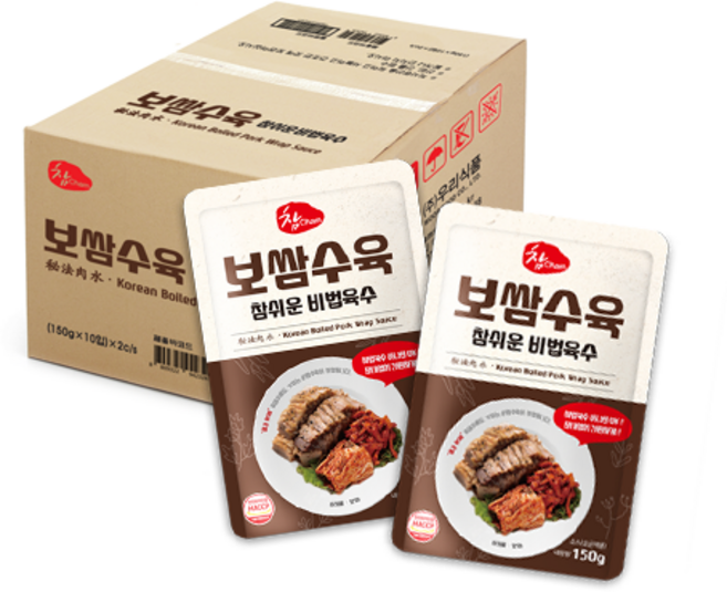 참 보쌈 수육 참쉬운 비법육수, 150g, 5개