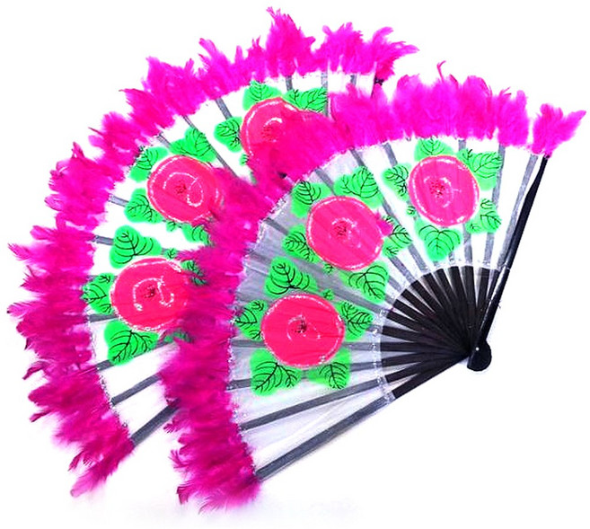 무용부채(2개 1세트) 부채 부채춤 운동회 체육대회 학예회 깃털부채 교사용부채 성인용부채, 1개