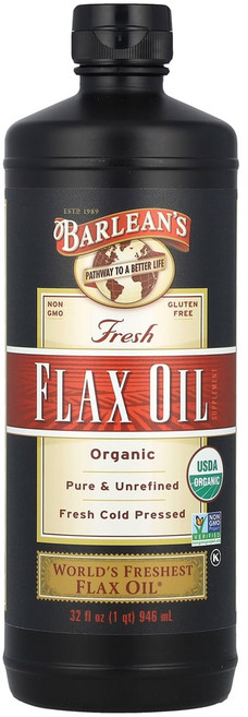 발린스 Barleans (발린스) 신선한 아마 오일 946ml(32fl oz), 1개, 946ml