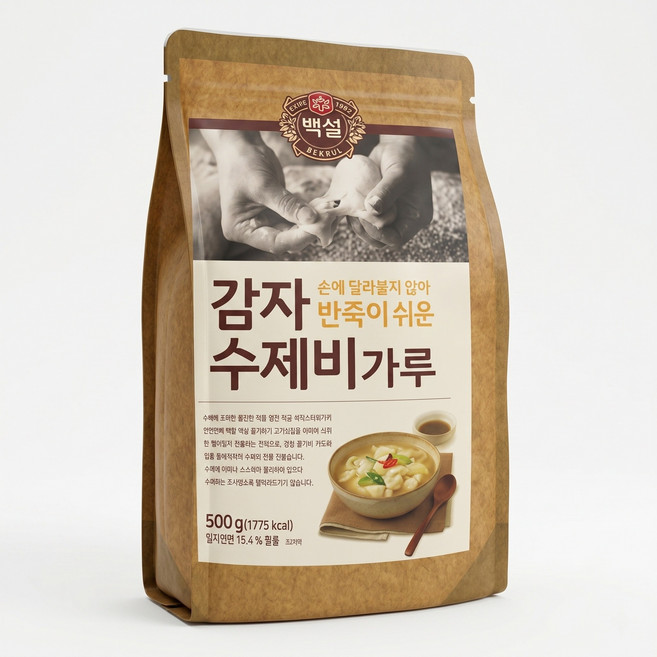 CJ 백설 감자 수제비가루 500g 20개