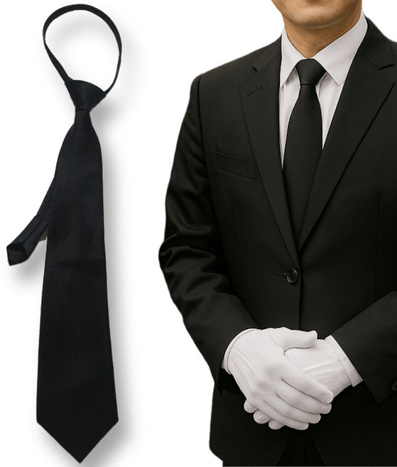 포하츠 조문 장례식장 지퍼 자동넥타이