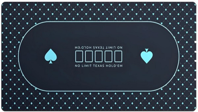 텍사스 홀덤 포커 테이블 매트 특별히 설계된 120x60cm 대형 고무 테이블 매트 엔터테인먼트 액세서리, 01 검정색