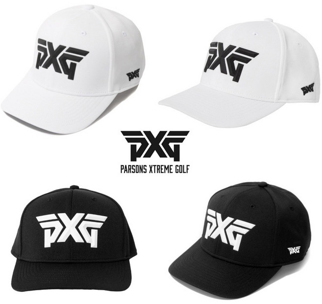 PXG 뉴 빅로고 남녀공용 골프모자 화이트 블랙, FREE