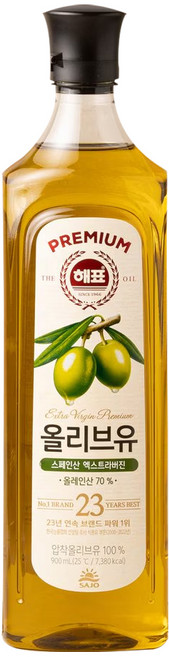 해표 압착 올리브유, 900ml, 1개