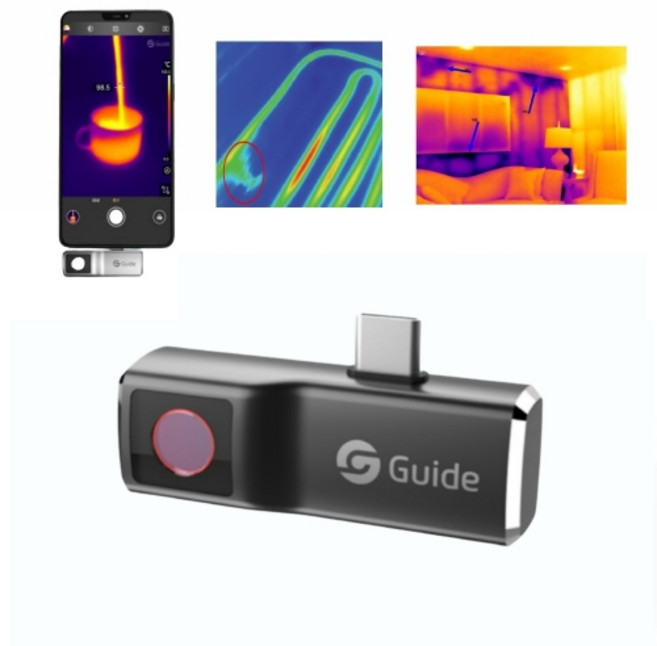 스마트폰 휴대폰 열화상카메라 NSIR 모버에어 열감지카메라 누수탐지기 국내AS, 안드로이드용(C타입), 1개