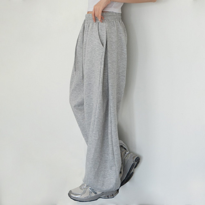제제룩 여성 트레이닝 바지 사이드 핀턱 와이드 츄리닝 벌룬 밴딩 조거 팬츠