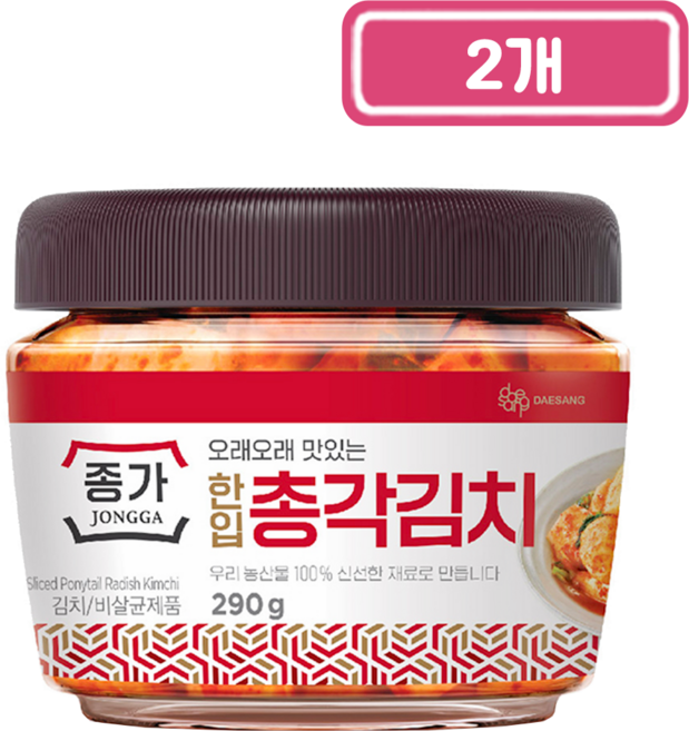 종가 한입 총각김치 (PET) 290g 2개