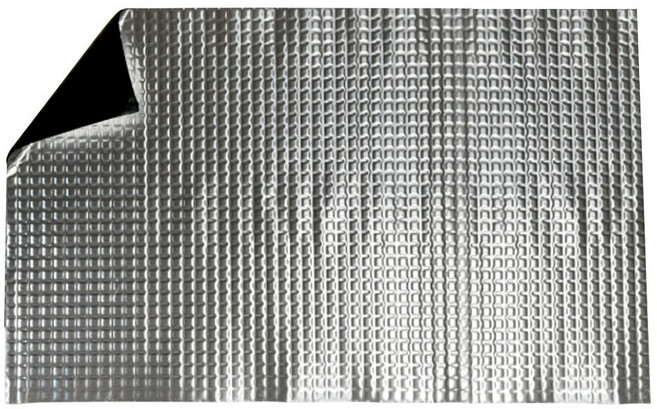 汽車隔音棉 吸音棉 制震墊 輪拱隔音棉 車門減震墊, 1個, 銀色1片(40x25cm)