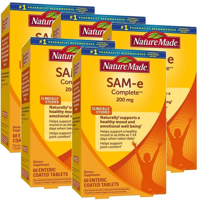 네이처 메이드 샘이 컴플리트 200mg Nature made SAMe Tablets, 5개, 60정 - 쿠팡