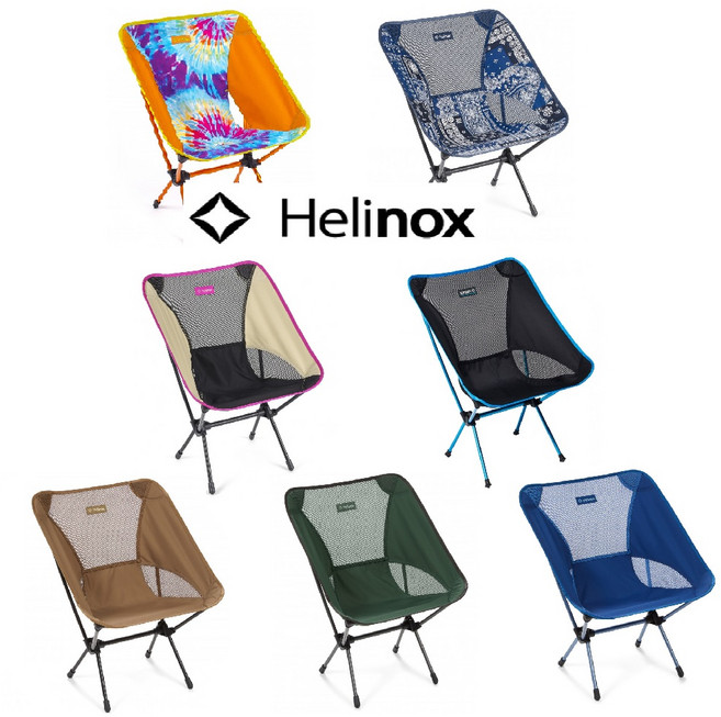 헬리녹스 체어원 캠핑의자 코요테탄 타이다이 포레스트그린 블루반다나 등 7종, 블랙/카키/퍼플 컬러 블록, 1개