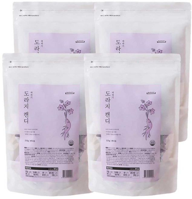 바라기 도라지 프로폴리스 캔디, 225g, 4개