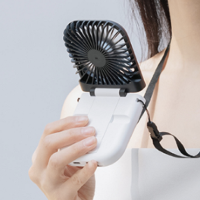 쏘쿨이 보조배터리 기능탑재 스마트 선풍기, 투톤(블랙+화이트)