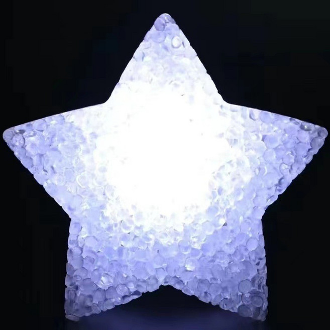 手腕星星燈 手持發光五角星 閃光手環 舞蹈表演道具 發光五角星燈, 白星*白燈 （8厘米手戴款）, 1個