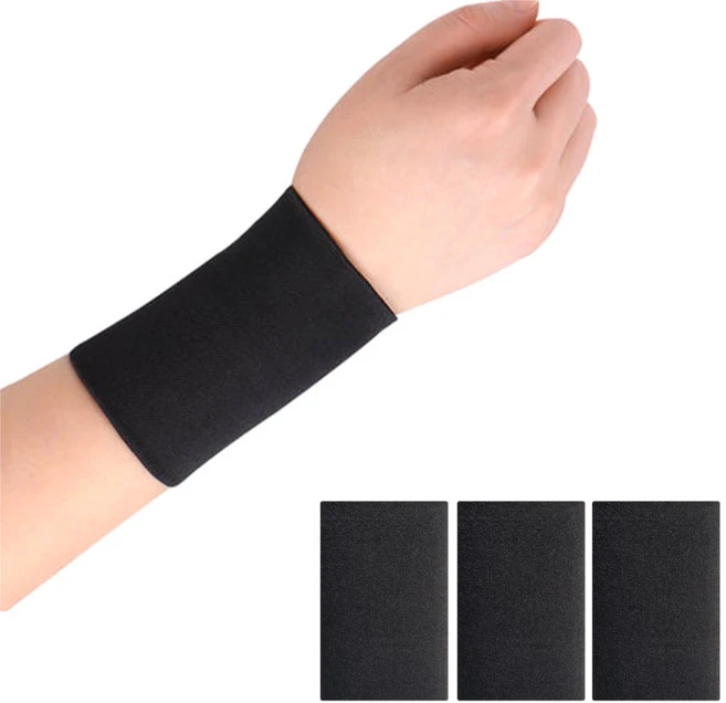 미소라인F 고탄력 손목밴드 헬스 블랙 손목 보호대, 4개 - 쿠팡