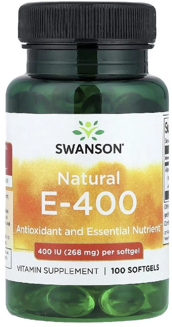 스완슨 E-400 네추럴 비타민E VitaminE 268mg 400IU 소프트젤 100정, 1개 - 쿠팡