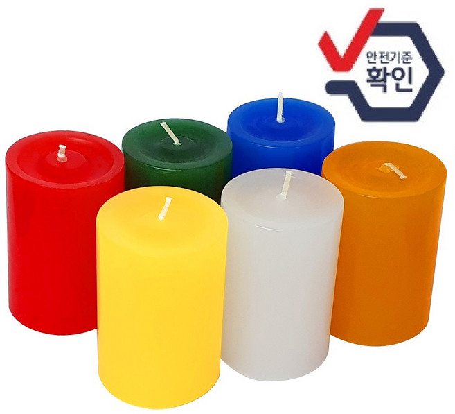 하이아트양초 원기둥양초 14색 [6.2x9cm], 1개, 와인색