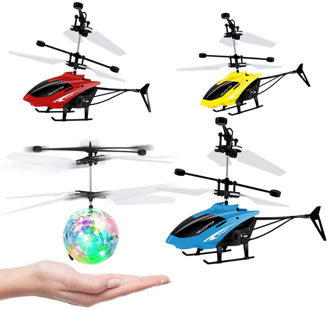 플라잉볼 플라잉헬리콥터 미니드론 부메랑장난감 손대면 올라가는, 레인보우볼