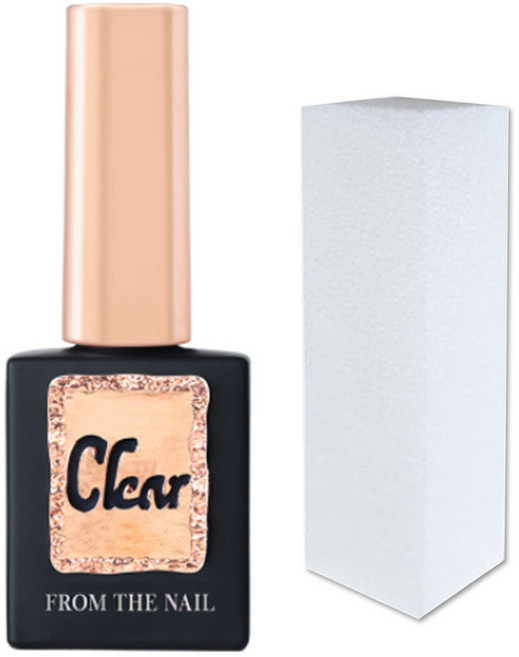 프롬더네일 논와이프 클리어 젤 폴리쉬, 1세트, 프롬 논클리어젤+샌딩블럭