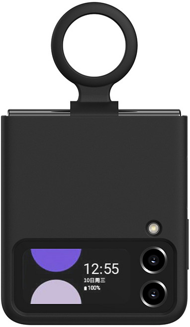 복우롱 갤럭시Z플립 실리콘 핑거링 폴딩 젤리 휴대폰 케이스(OA008)