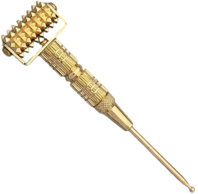 동방침 동방침구 무통침 롤라압진기-금색 지압봉 로러침 롤러침1개, 1개