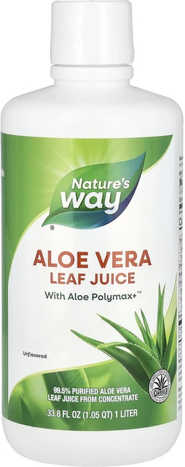 Nature's Way 알로에베라잎즙 무맛 1L(33.8fl oz), NaturesWay알로에베라잎즙무맛1L338floz, 1개, 1L - 쿠팡