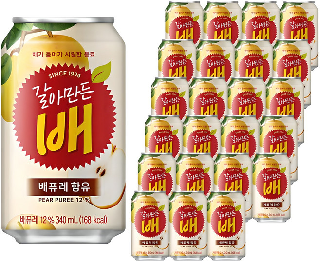 갈아만든배, 340ml, 24개