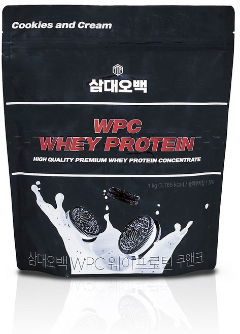 삼대오백 매시브 WPC 웨이 프로틴 단백질보충제 쿠앤크 1kg, 1개