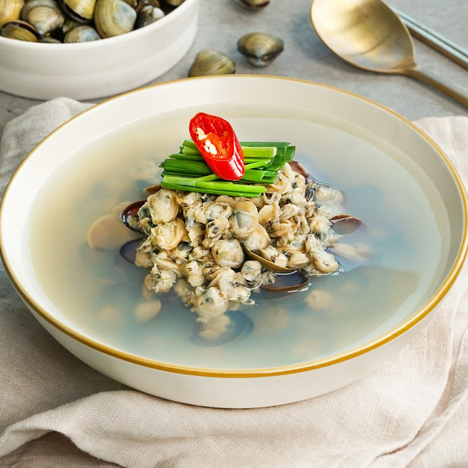 섬진강 고향집 자연산 재첩국, 320g, 5개