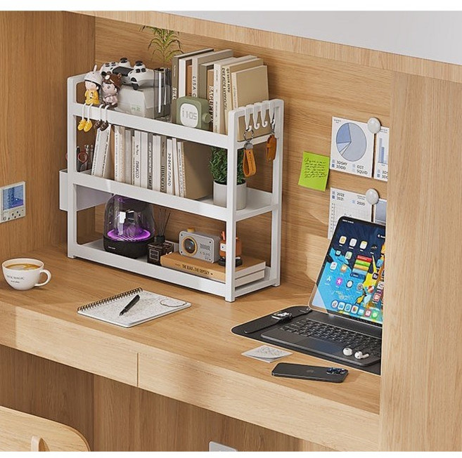 매이노 수납 정리대 책상 선반 화이트 3단