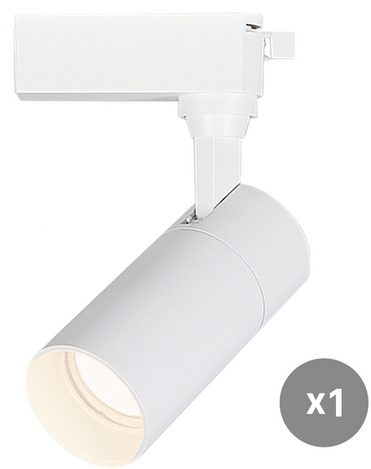 라인라이팅 LED 샤인 원통 COB 스포트 레일조명 화이트 20W, 1개, 주백(아이보리빛)