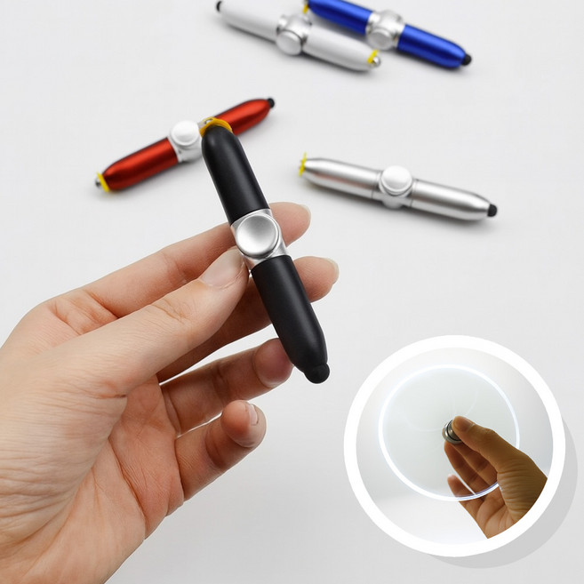 LED 스피너 볼펜 단체선물 재미있는 볼펜 라이트펜 피젯스피너, 랜덤