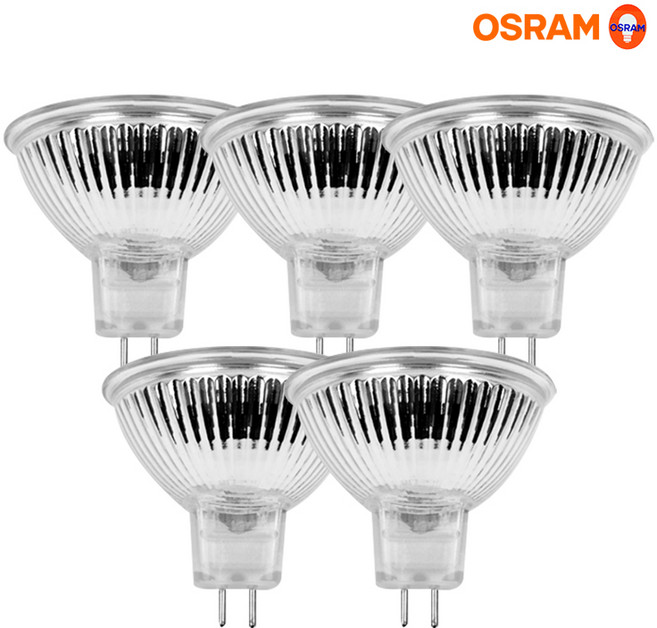 오스람 MR16 할로겐 전구 50W, 전구색, 5개