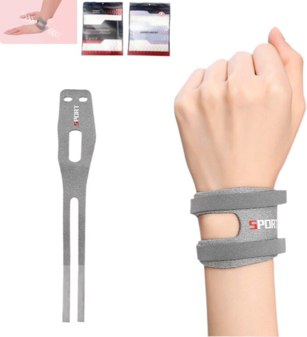 TFCC 골프손목 보호대 요가 손목 보호대, 회색 오른손, 1개