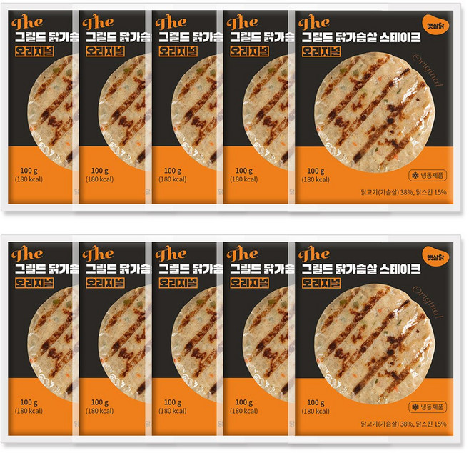 햇살닭 The그릴드 닭가슴살 스테이크 오리지널(100g), 20개, 100g