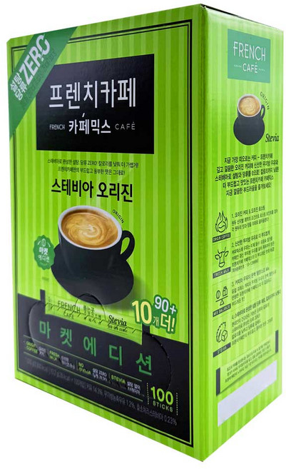 프렌치카페 카페믹스 스테비아 1030g, 10.2g, 100개입, 100개