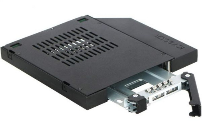 ICY DOCKICY DOOK 2.5인치 SSD/HDD 핫스왑 SATA 모바일 랙 12.7mm 슬림 CD/DVDROM 옵티컬 베이 터프아머 MB411SPO1B 높이 ODD 슬롯, MB411SPO-1B