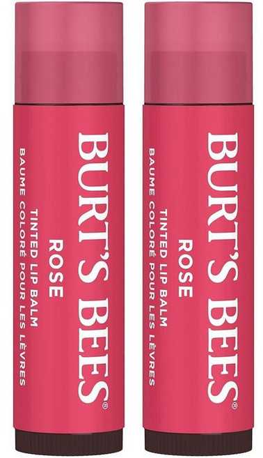 Burt's Bees 틴티드 립 밤 레드 달리아 100% 내추럴, 장미
