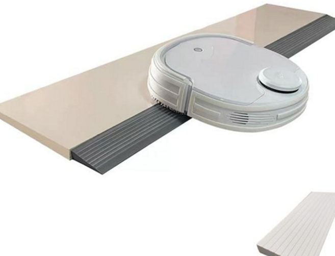 로봇 청소기 문지방 긁힘방지 접착식 턱받침 로봇 청소기 경사로 문턱 넘어짐, 그레이