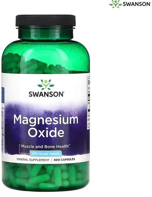 스완슨 산화 마그네슘 200mg 캡슐 500정, 1정, 500캡슐 - 쿠팡