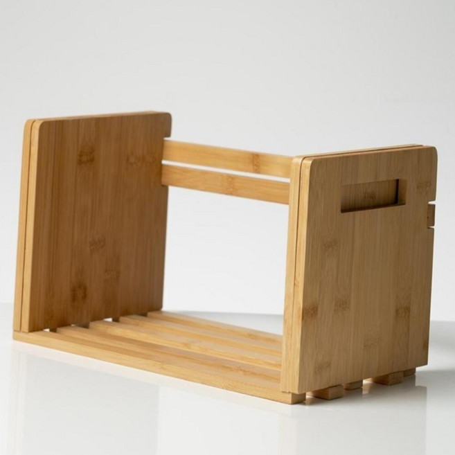 우드 슬라이드 책꽂이 책꽃이 폭조절 책정리, 2단