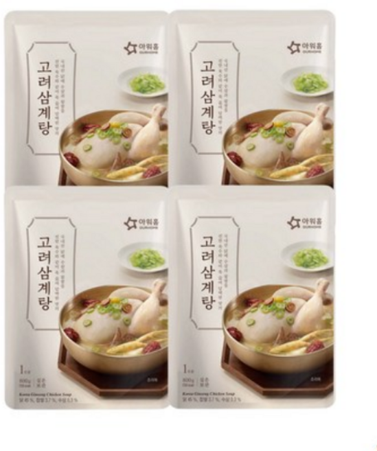 아워홈 고려삼계탕, 800g, 4개