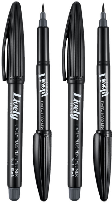 입큰 라이블리 플러스펜 아이라이너, 블랙, 2개