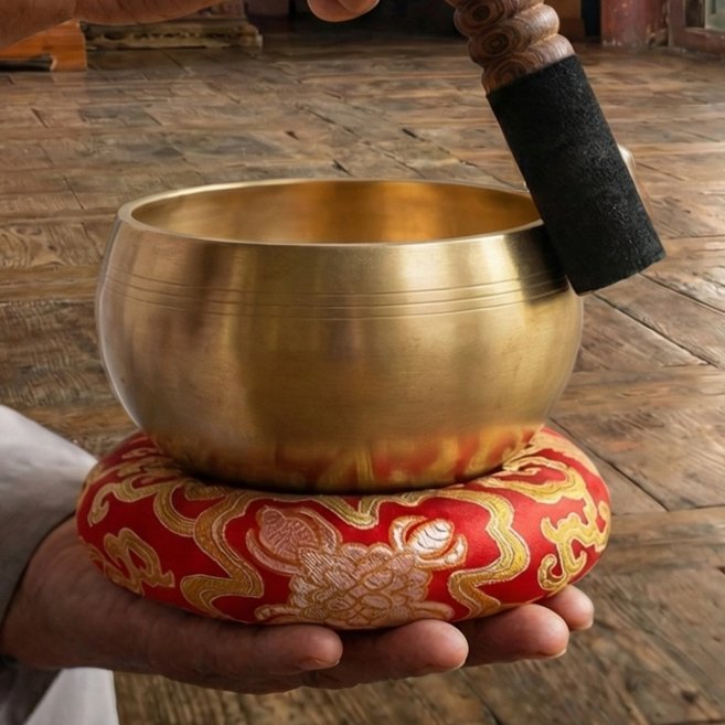 블링하우스 스트레스완화 명상종 싱잉볼, 1개, 황동