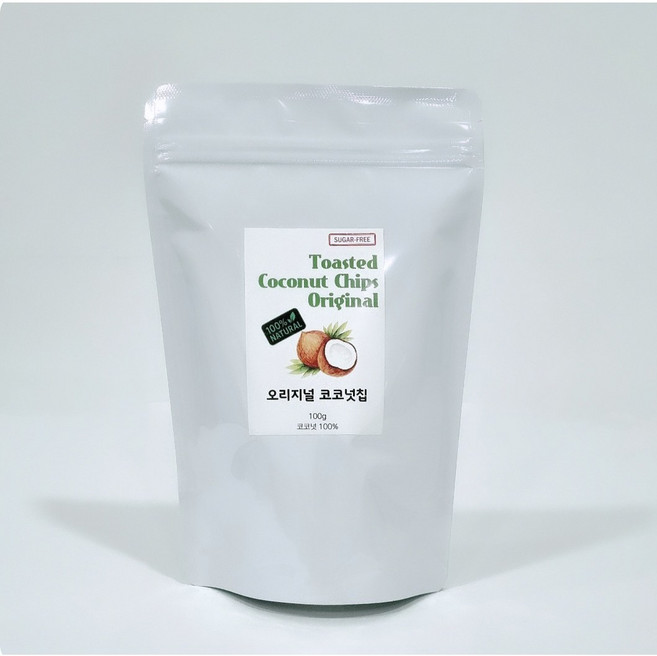 오리지널 코코넛칩 코코넛 100% 국내 제조 수제로 굽는 순수 코코넛칩, 100g, 1개