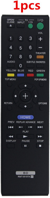 RMT-107A 소니 블루레이 플레이어 리모컨 BDP-S360 S370 S380 S390 S470 S570 S485 S490 S590 S580 S780 B107A스페어 교체, 1pcs, 1개
