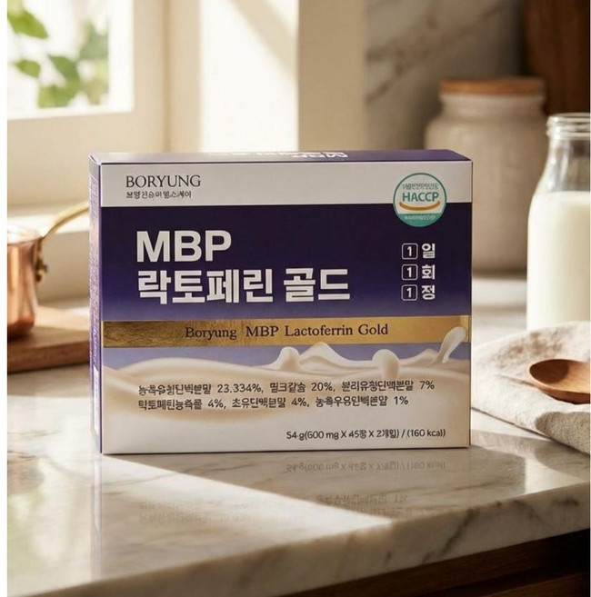 보령 MBP 락토페린 골드 밀크칼슘 뼈 건강 다이어트 분리유청단백분말 HACCP 인증식품, 2개, 90정