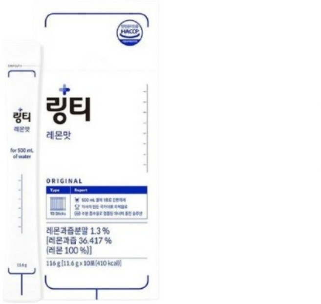 링티 레몬맛, 11.6g, 10개