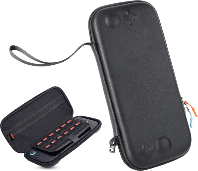 잼제이크 닌텐도 스위치2 휴대용 케이스 슬림 파우치 하드 보호 수납 가방, 1개, 블랙, NSC02