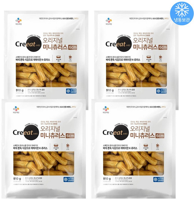 CJ 크레잇 미니 오리지널 츄러스 6cm, 4개, 910g