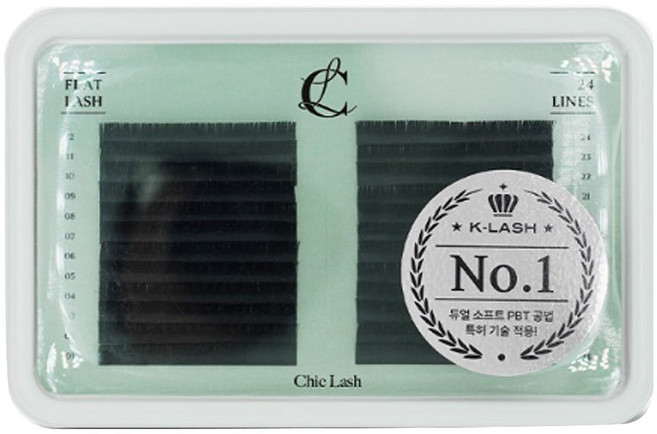 시크래쉬 플랫모 JC컬 0.15 9미리 24줄 부드러운 프리미엄 원사, 1개, 블랙